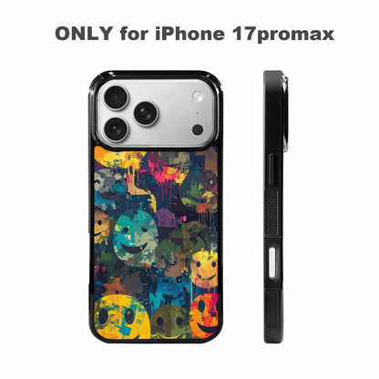 iPhone 17 Pro Max Case — Smiley Faces Camosmiley Faces Camo, Personalized Phone Case