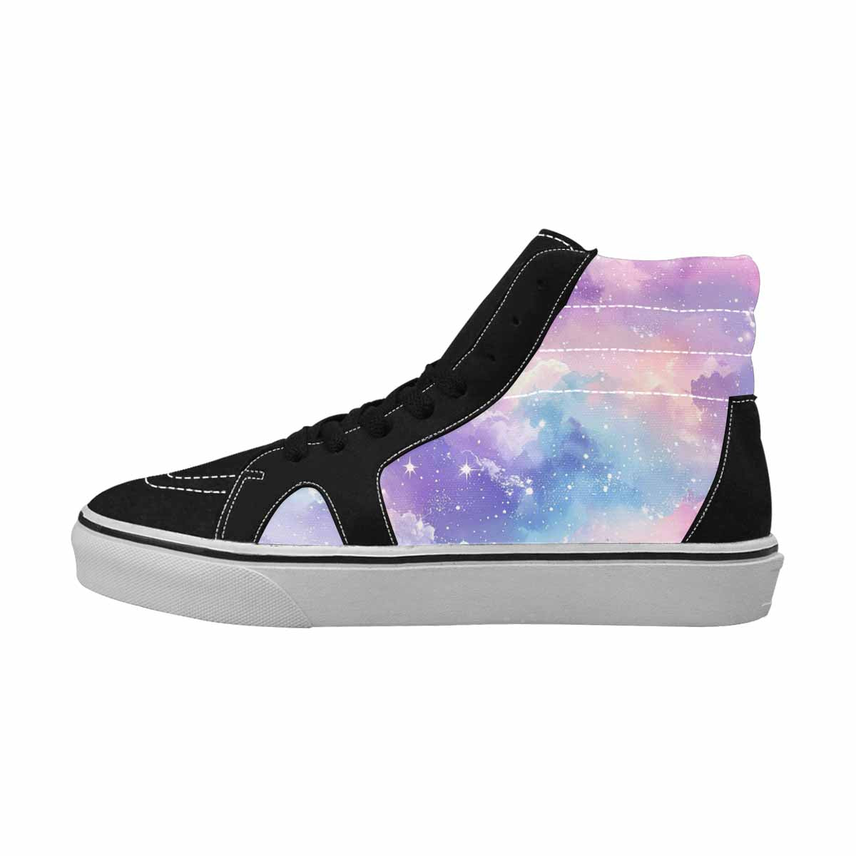 WOMEN'S Galaxy Art - High Top Canvas Vibrant Chaos Custom Shoes