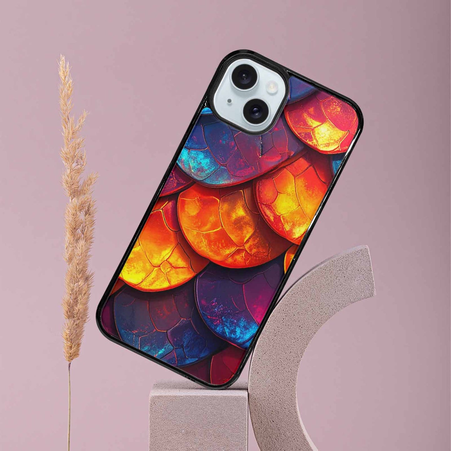 iPhone 15 Plus Case — Snake Print Dark Seamless Pattern Vibrant, Personalized Phone Case