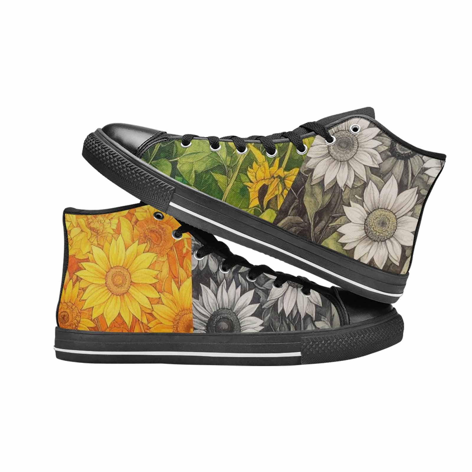 WOMEN'S Blend Melt Them High Top Canvas Dark Academia Custom Shoes
