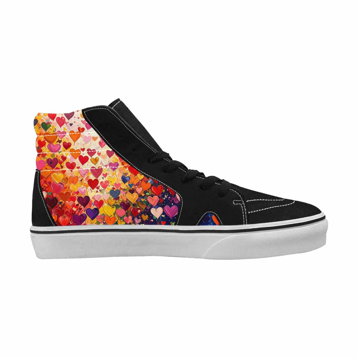 MEN'S Heart Burst High Top Canvas Y2K Custom Shoes