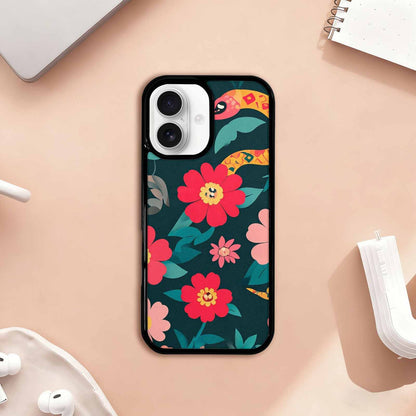 iPhone 17 Case — Snakes Print Floral Seamless Floral, Unique Phone Case Design