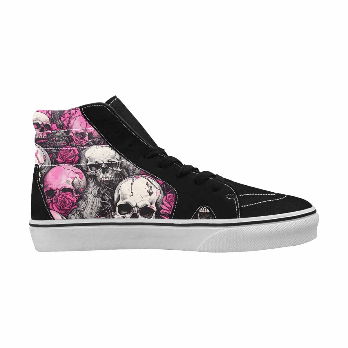 MEN'S Skull Roses High Top Canvas Neon Fantasy Shoes