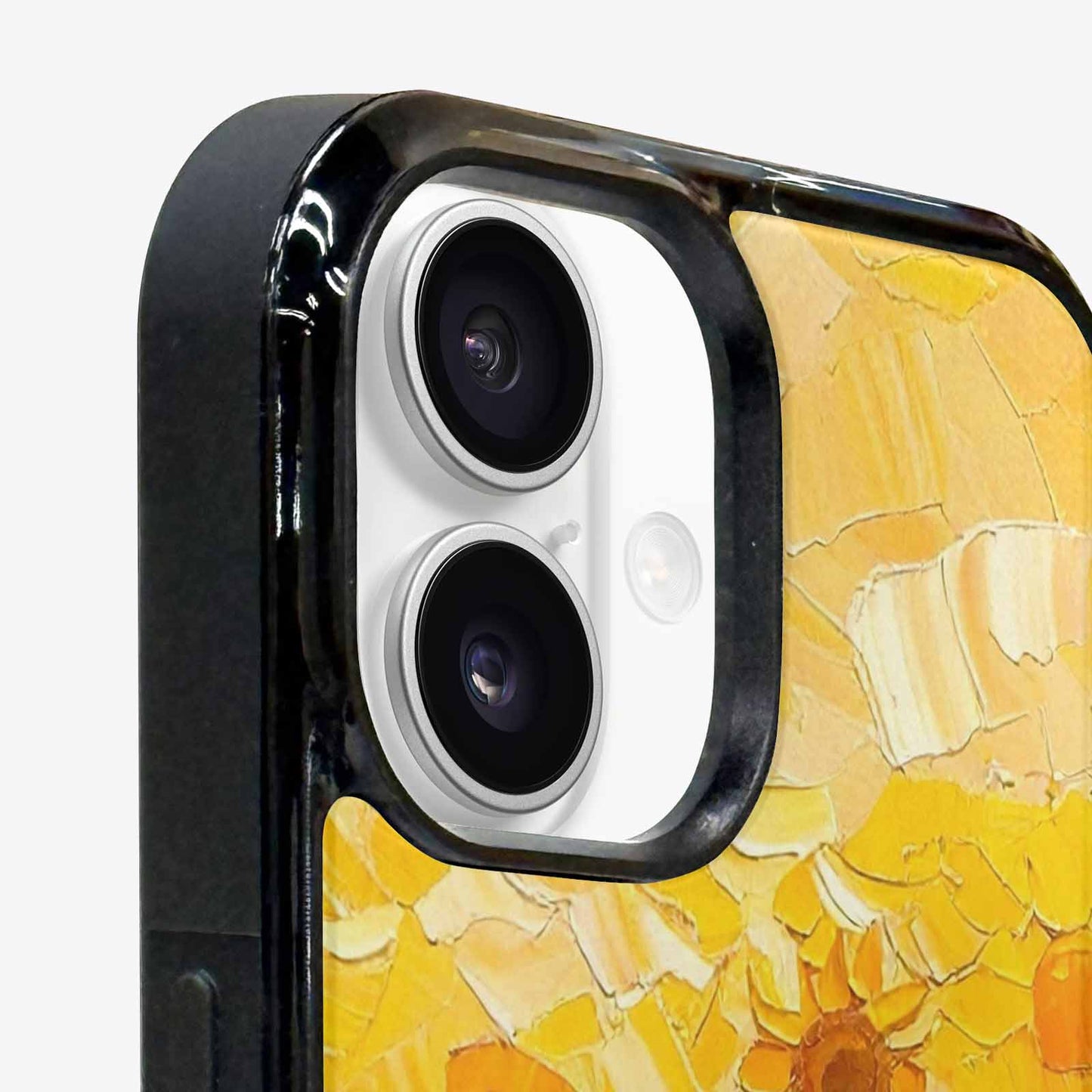 iPhone 16 Plus Case — Impressionist Sunflower Brushstroke Pattern Hundreds Of, Custom Printed Phone Case