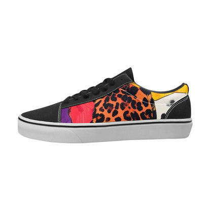 WOMEN'S Leopard Full Color Canvas Custom Design Vibrant Chaos Custom Kicks