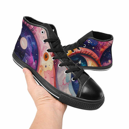 MEN'S Cartoon Eyeballs Galaxy High Top Canvas Dreamcore Sneakers