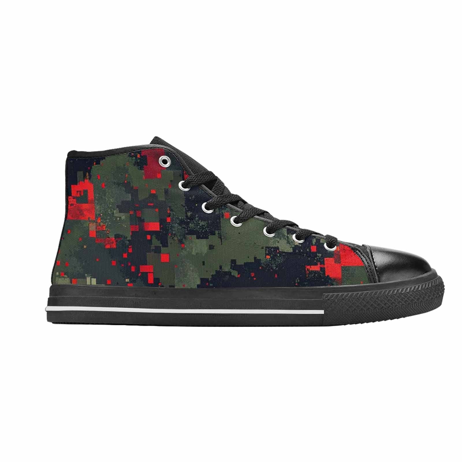 WOMEN'S Military Camouflage Blotch High Top Canvas Dreamcore Custom Sneakers