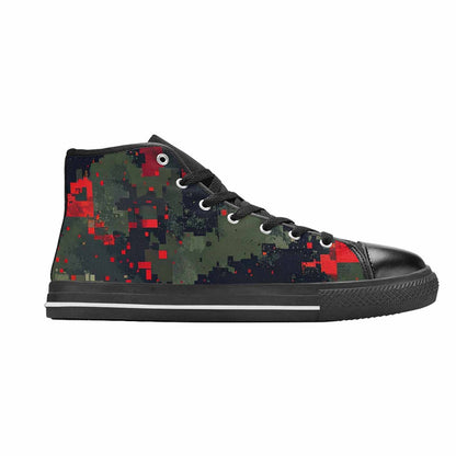 WOMEN'S Military Camouflage Blotch High Top Canvas Dreamcore Custom Sneakers