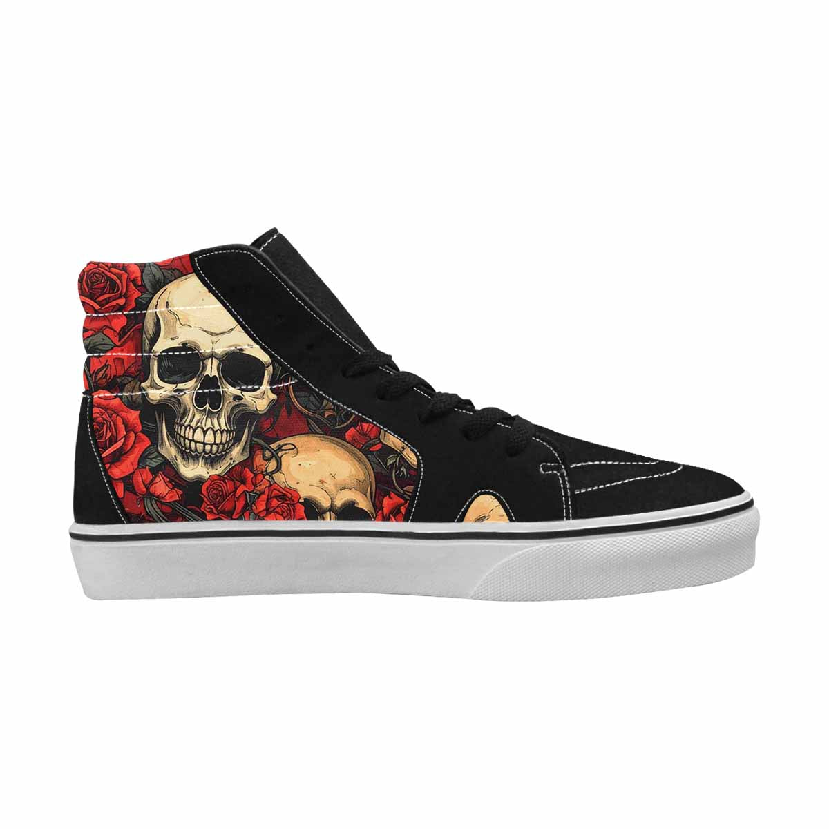 WOMEN'S Skulls Roses Bold Pen Ink High Top Canvas Y2K Sneakers
