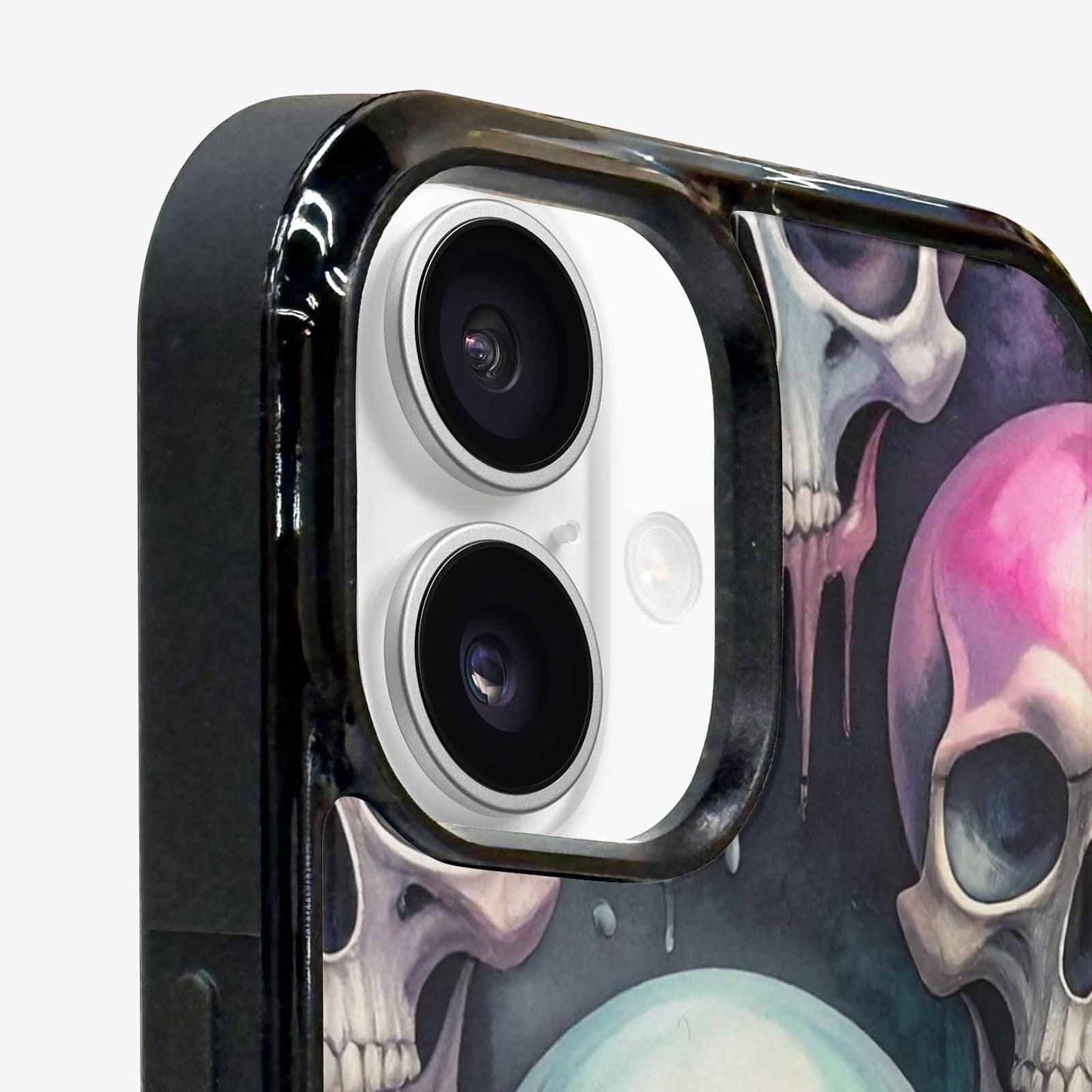 iPhone 16 Plus Case — Dark Black And White Color Tone, Personalized Phone Case
