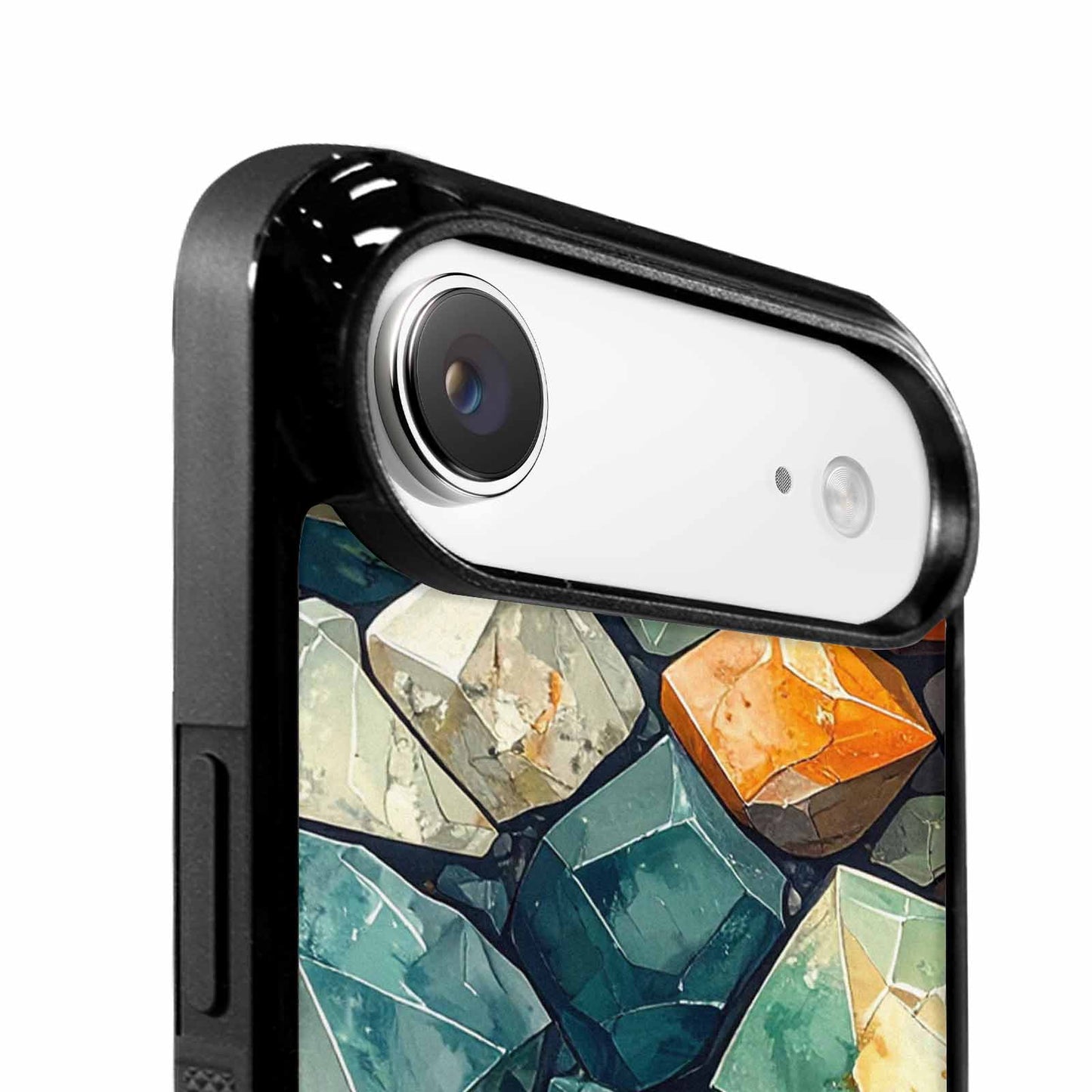 iPhone 17 Air Case — Glossy Reptile Crystal Shard Original Art, Custom Print Case Cover