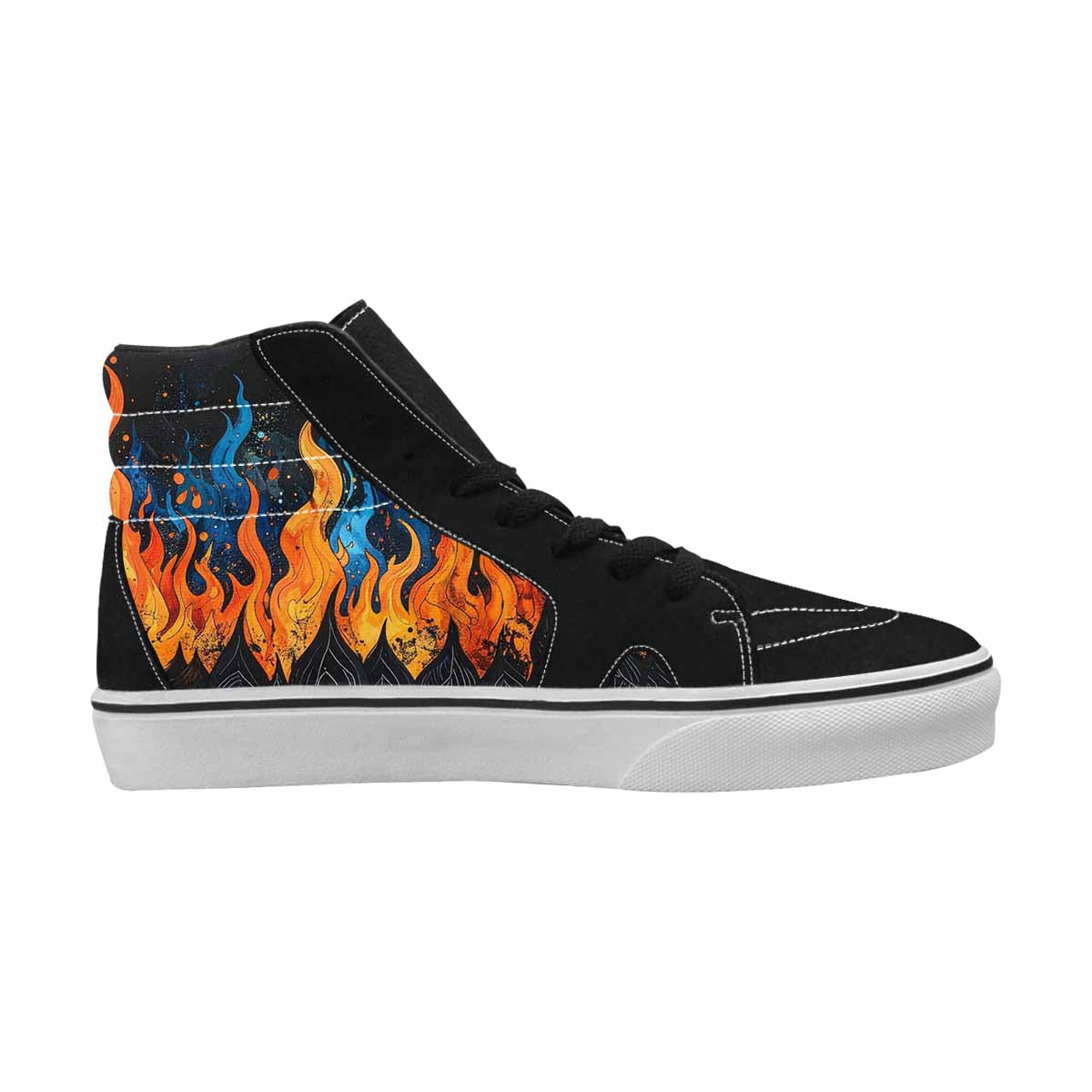 MEN'S Flame Burst High Top Canvas Aesthetic Shoes