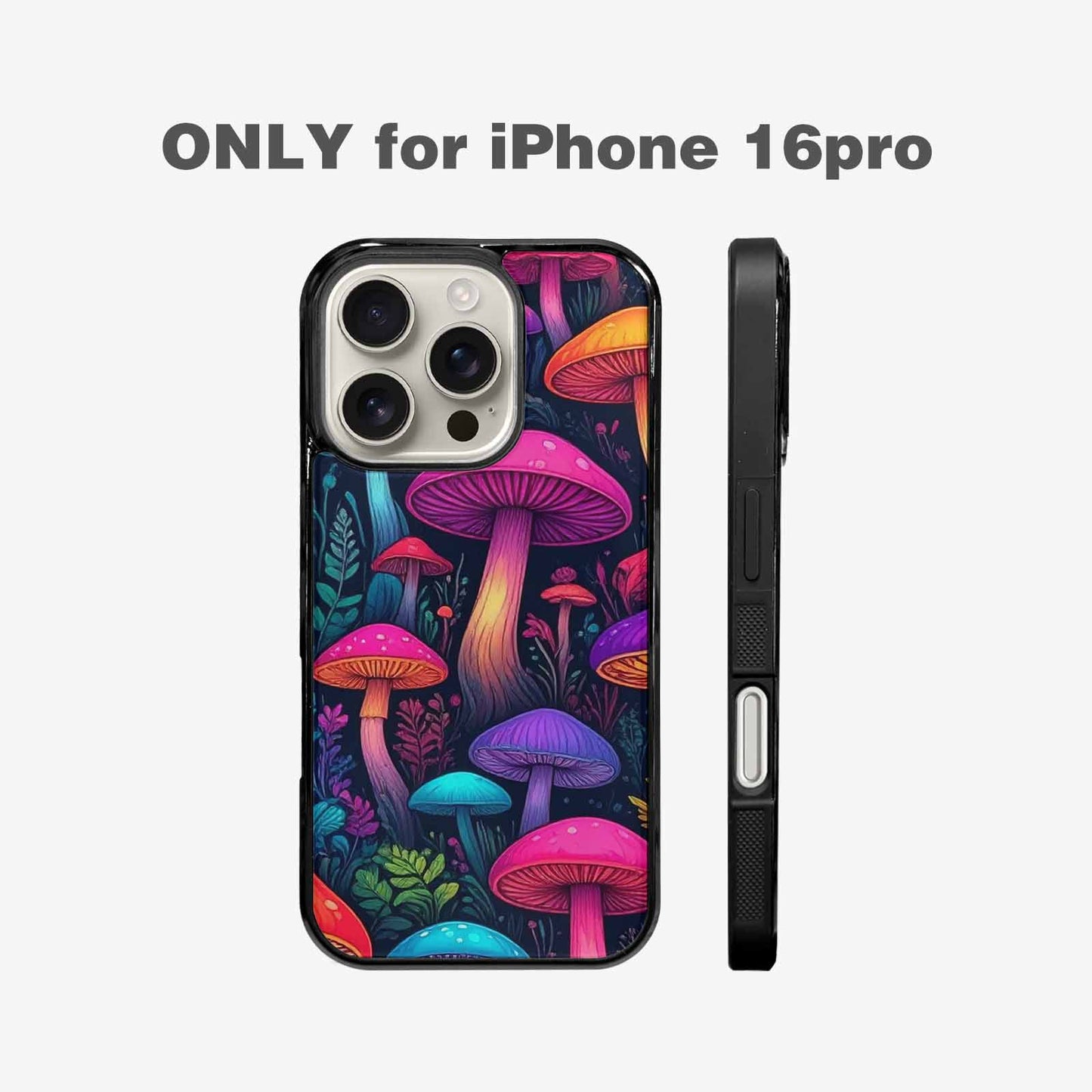 iPhone 16 Pro Case — Psychedelic Mushroom, Custom Made Phone Cover