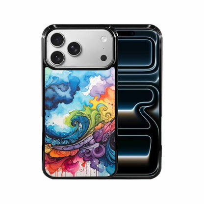 iPhone 17 Pro Max Case — Tie Dye Swirls (black Tie Dye, Custom Made Phone Cover