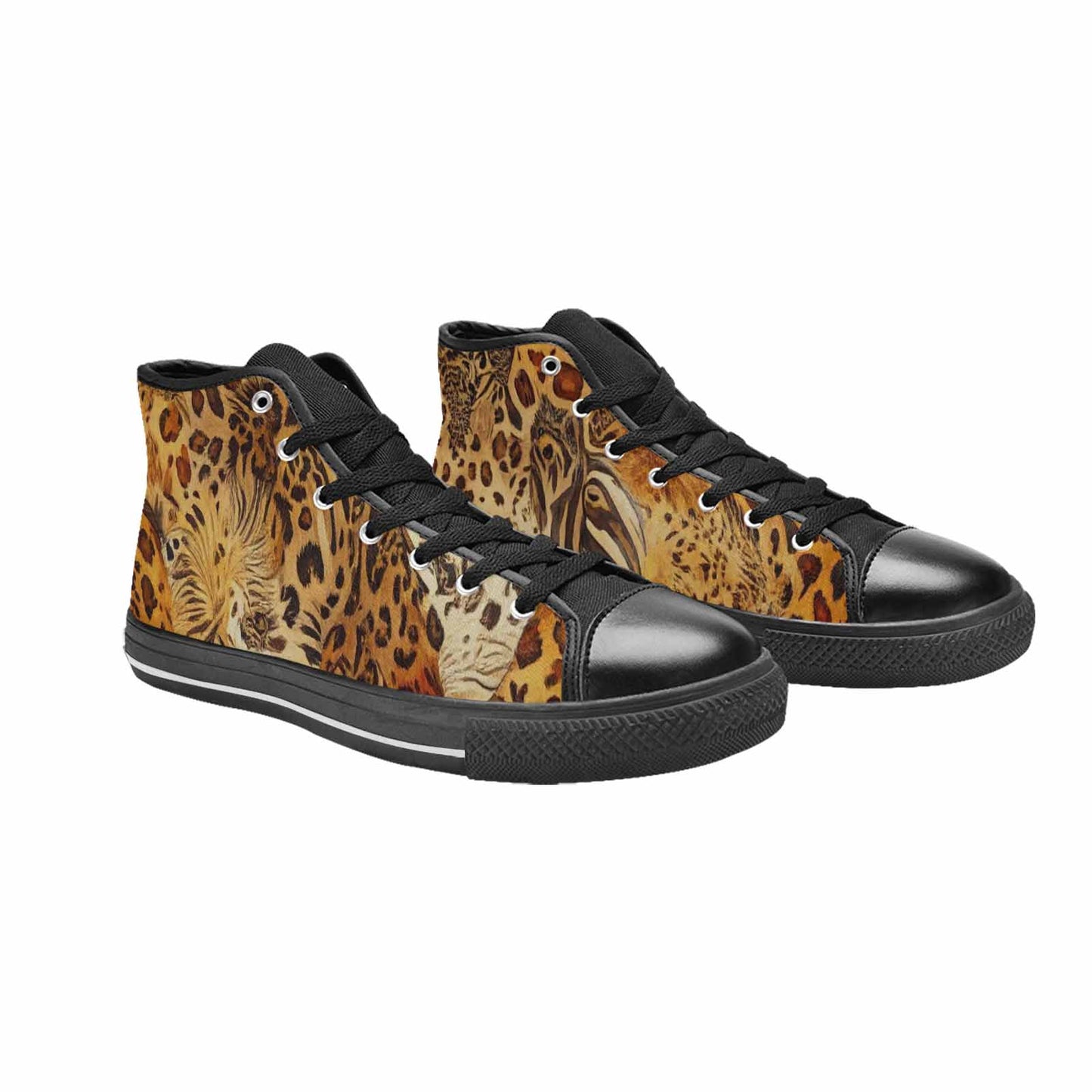 WOMEN'S Animal Print High Top Canvas Cottagecore Sneakers