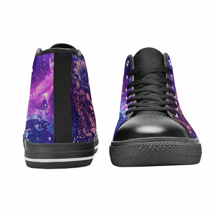 MEN'S Galaxy Snake Print High Top Canvas Aesthetic Custom Shoes