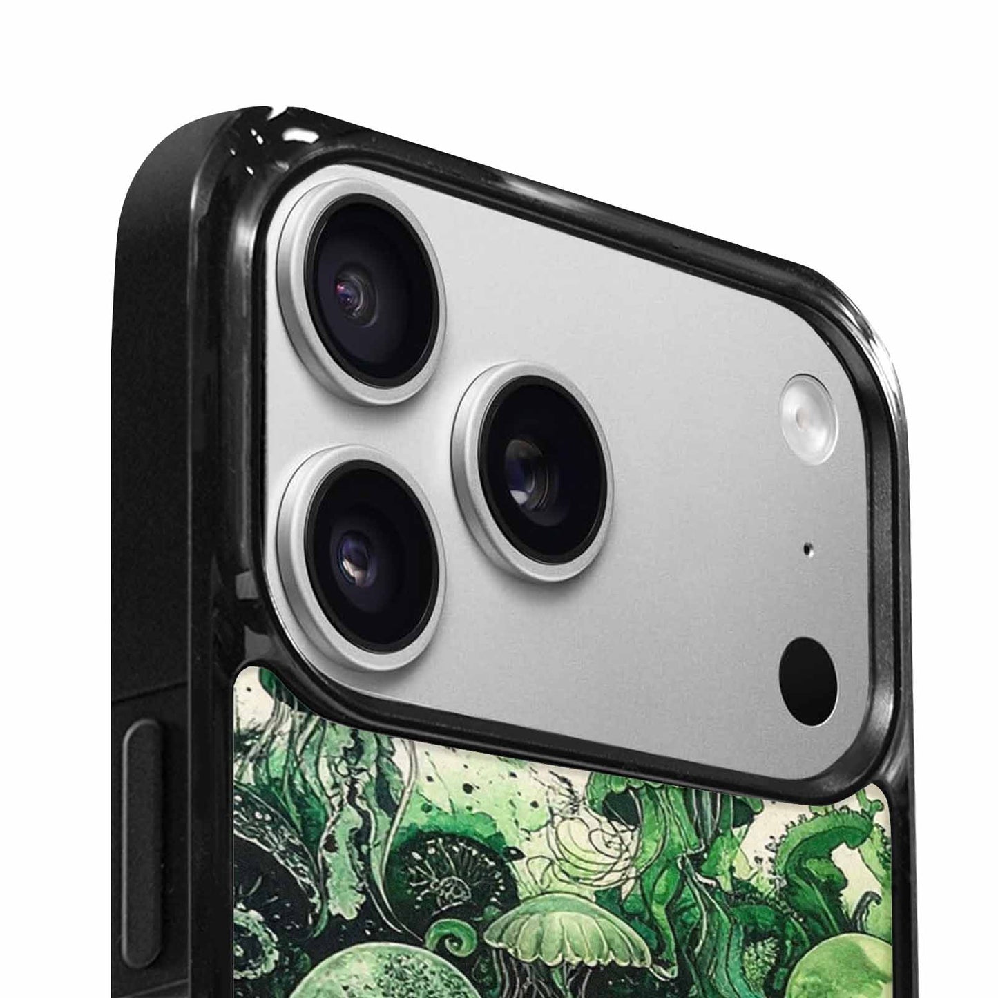 iPhone 17 Pro Max Case — Sea Creature Burst Black Original Art, Personalized Phone Case