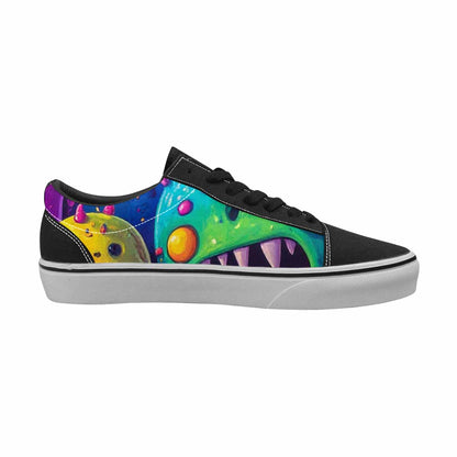 WOMEN'S Ice Cream Monsters  Lace-Up Canvas Kaleidoscope Sneakers