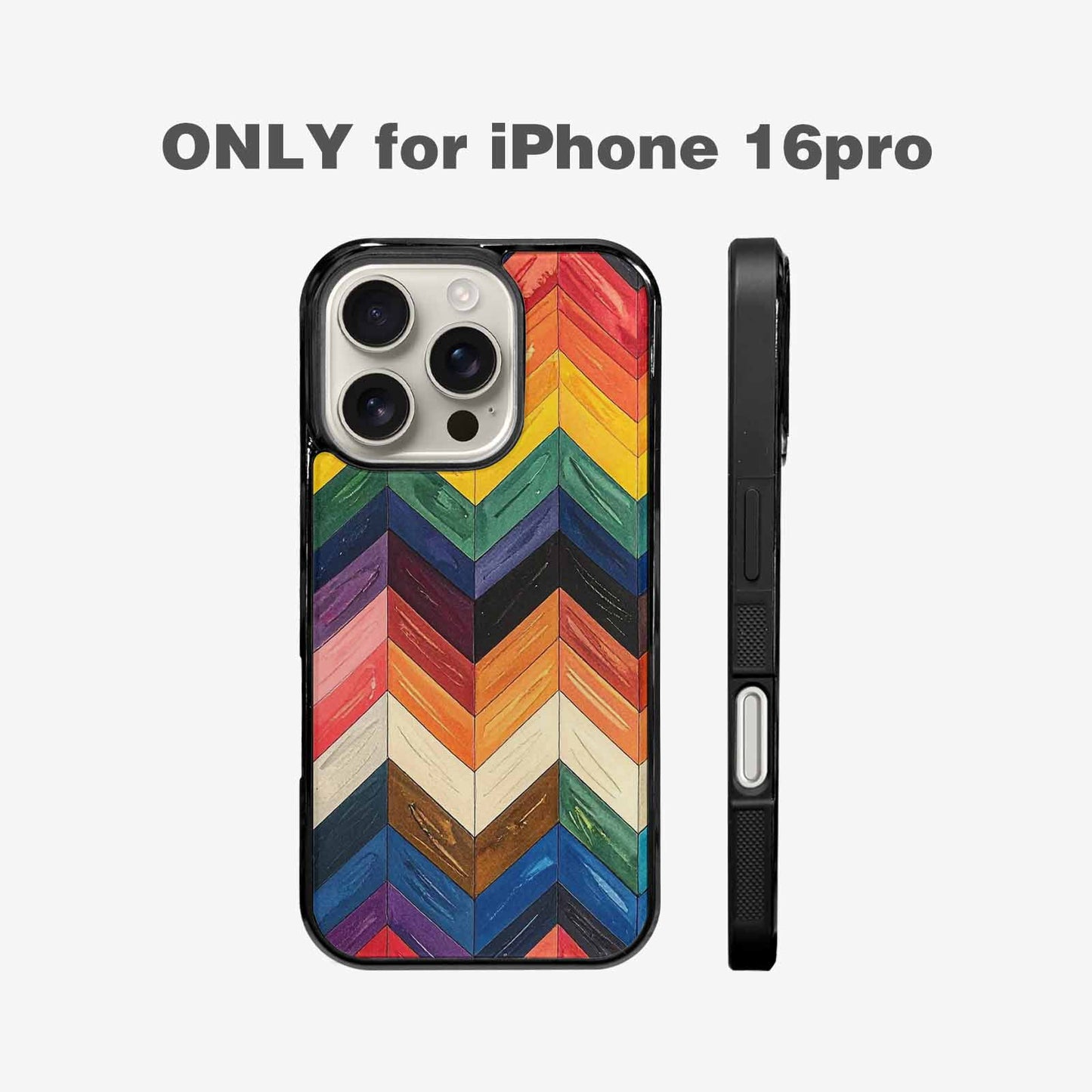 iPhone 16 Pro Case — Progress Pride Flag Color Theme Small, Custom Designed Case Cover