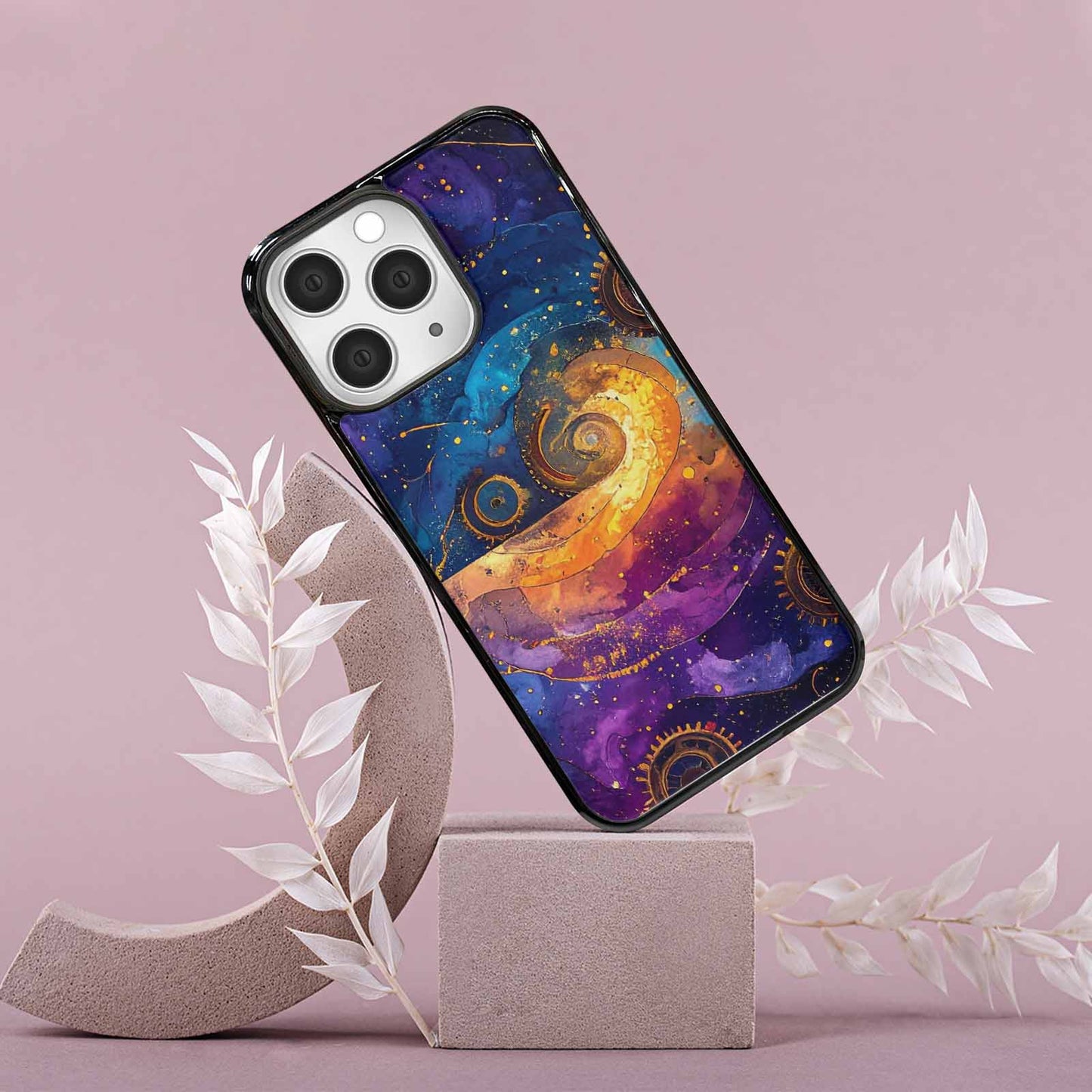 iPhone 15 Pro Max Case — Steampunk Galaxy, Personalized Phone Case