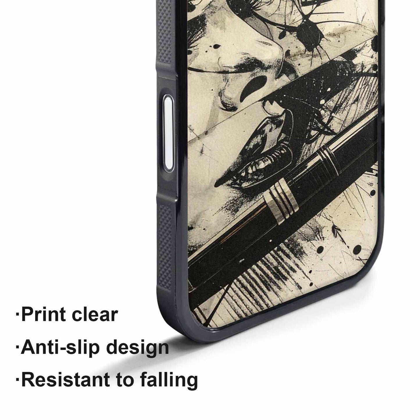 iPhone 17 Pro Max Case — Black And White Solid Retro Vintage, Customized Protective Case