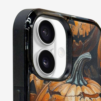 iPhone 16 Plus Case — Halloween Cracked Jackolantern, Custom Designed Case Cover