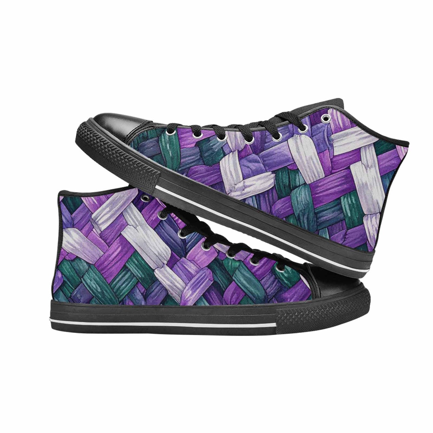MEN'S Genderqueer Flag Color High Top Canvas Surreal Shoes