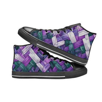 MEN'S Genderqueer Flag Color High Top Canvas Surreal Shoes
