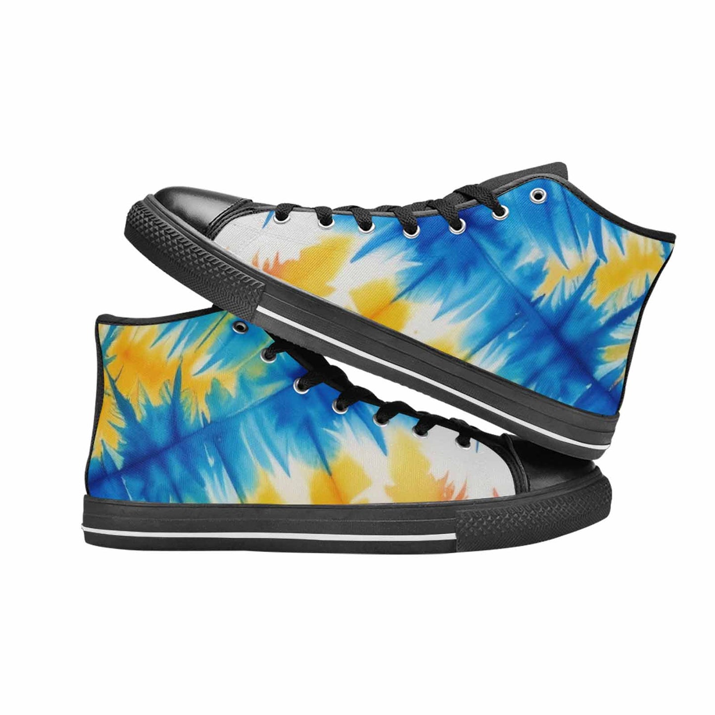 WOMEN'S Tie Dye Drip High Top Canvas Grunge Custom Sneakers