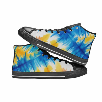 WOMEN'S Tie Dye Drip High Top Canvas Grunge Custom Sneakers