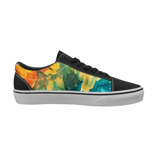 WOMEN'S Tie Lace-Up Canvas Melting Art Custom Sneakers