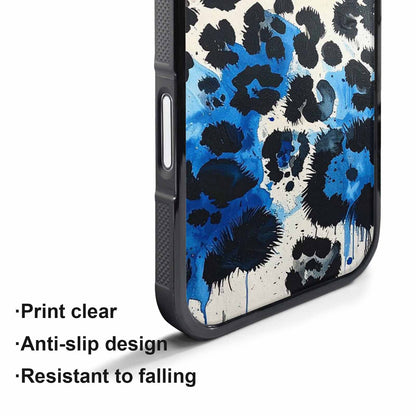iPhone 17 Pro Case — Animal Print Black Blue Ink Animal, Custom Made Phone Cover