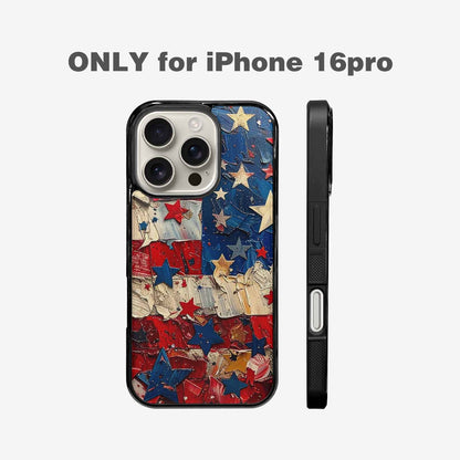 iPhone 16 Pro Case — Patriotic Stars And Stripes American Stars, Custom Printed Phone Case