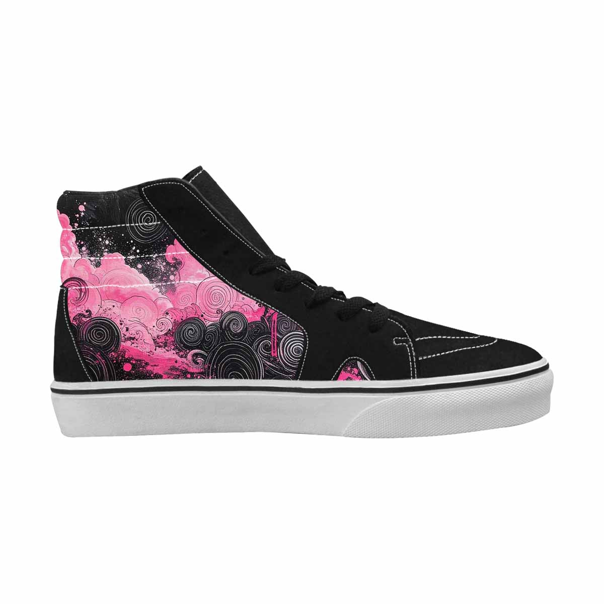 MEN'S Van Gogh Swirl High Top Canvas Neon Fantasy Custom Shoes