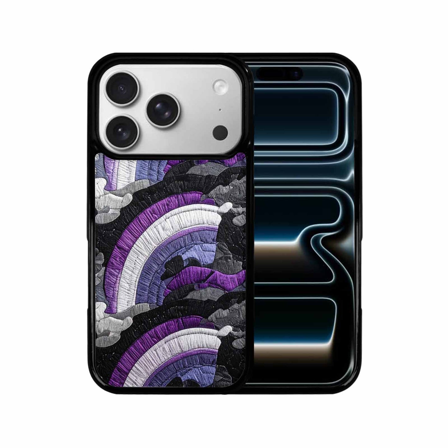 iPhone 17 Pro Case — Vivid Camo Asexual Pride Camo, Custom Printed Phone Case