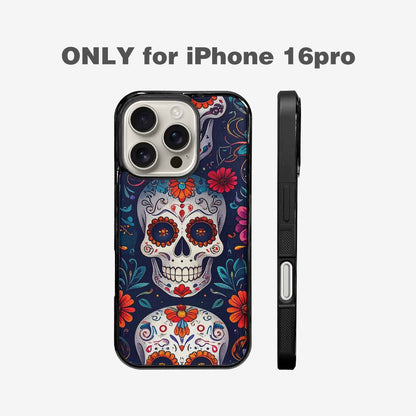 iPhone 16 Pro Case — Day Dead Sugar Skull Art 100s, Unique Phone Case Design
