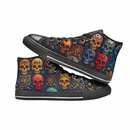 MEN'S Skulls - Tribal-Patterned- High Top Canvas Dreamcore Sneakers