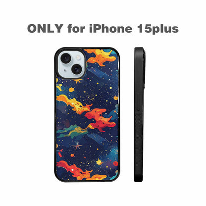 iPhone 15 Plus Case — Cosmic Camo Harmony, Custom Print Case Cover