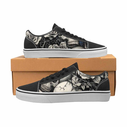 WOMEN'S Skull Roses Lace-Up Canvas Dreamcore Custom Shoes
