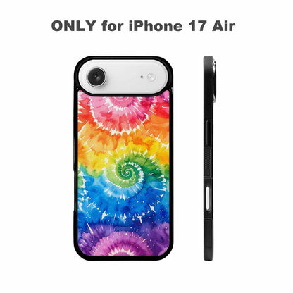 iPhone 17 Air Case — Tie Dye Spiral Rainbow Blended Tie, Unique Phone Case Design
