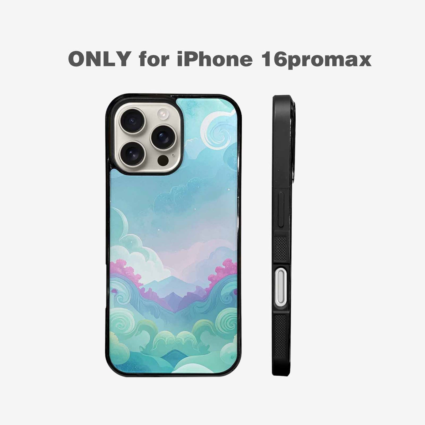 iPhone 16 Pro Max Case — Surrealist Dreamscape Illustration Pattern, Custom Print Case Cover