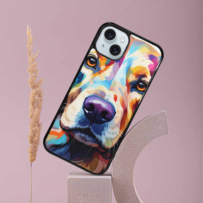 iPhone 15 Plus Case — Golden Retriever Watercolor Art Pattern, Customized Protective Case