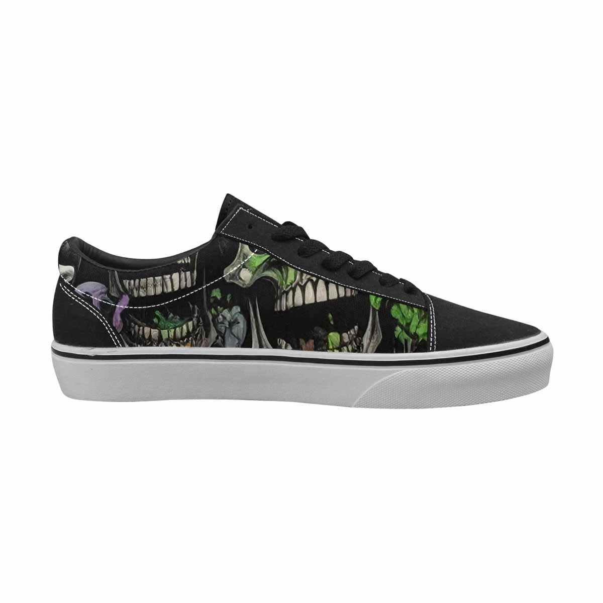 WOMEN'S Rainbow From Skull S Lace-Up Canvas Melting Art Custom Sneakers