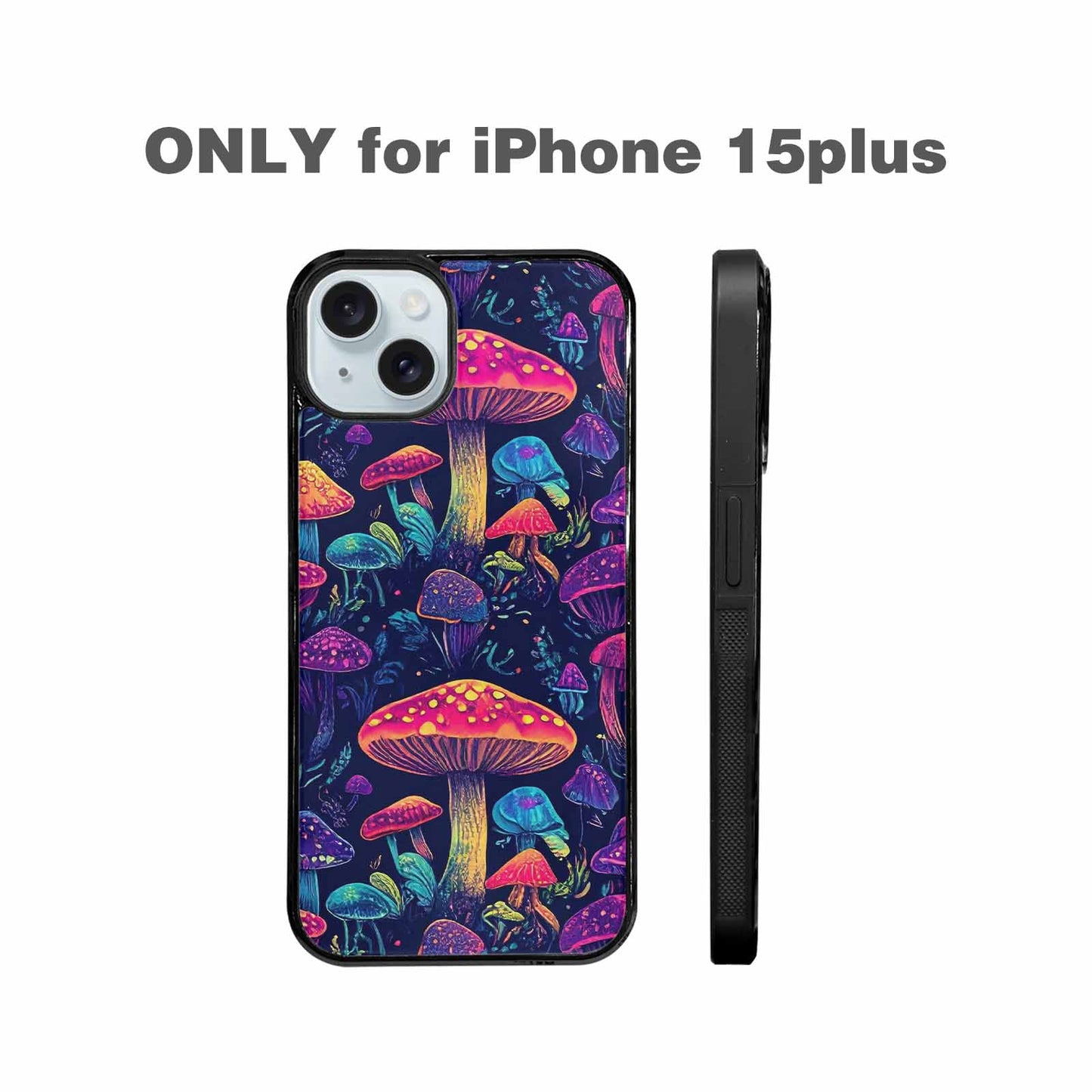 iPhone 15 Plus Case — Psychedelic Mushroom Custom Personalized Phone Cover, Custom Designed Case Cover