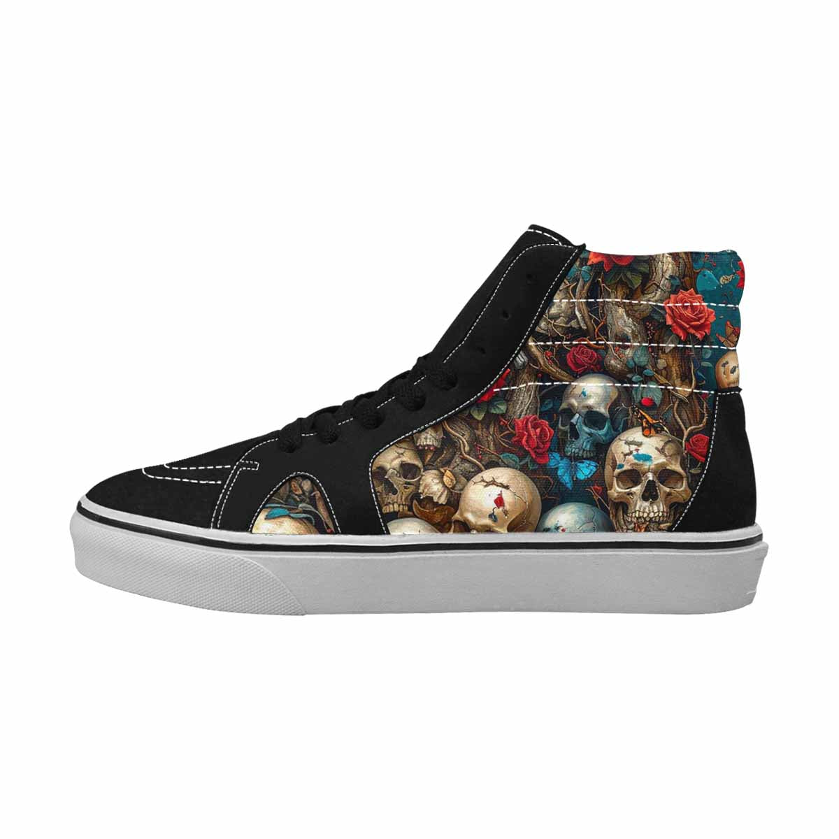 MEN'S More Overlapping Ontop Each High Top Canvas Grunge Custom Shoes