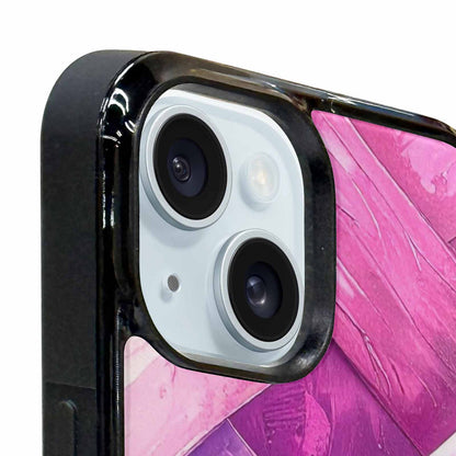 iPhone 15 Plus Case — Bisexual Flag Color Theme Small Rainbow, Custom Print Case Cover