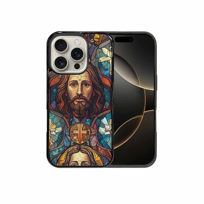 iPhone 16 Pro Case — Jesus Face Small Cross And Faith, Personalized Phone Case