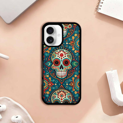 iPhone 17 Case — Sacred Geometry Skull Seamless Gothic Skulls, Custom Made Phone Cover
