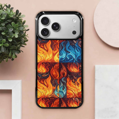 iPhone 17 Pro Max Case — Small Fire Flame Pattern, Original Art, Original Design Phone Case