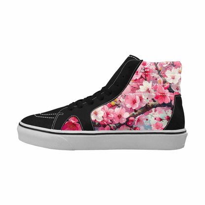 MEN'S Cherry Blossom Branch High Top Canvas Grunge Shoes